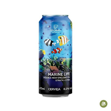 Cerveja Stormy Brewing Marine Life Double New England IPA - Lata 473ml