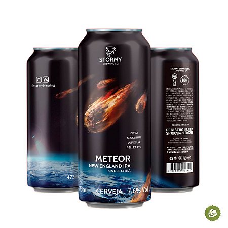 Cerveja Stormy Brewing Meteor NEIPA  - Lata 473ml