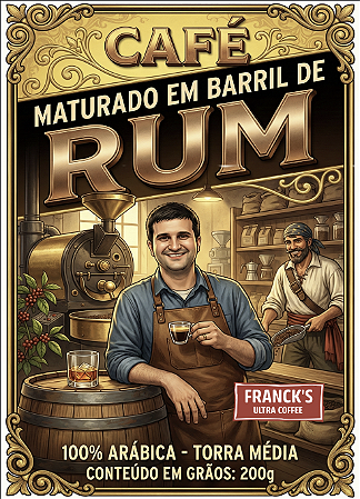 Café maturado em barril de rum