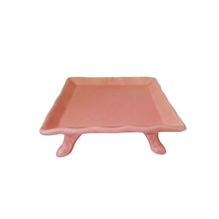 MINI BANDEJA BEAUTY CERAMICA ROSA FOSCO