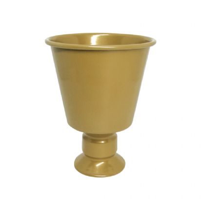 VASO DE METAL CONE DOURADO