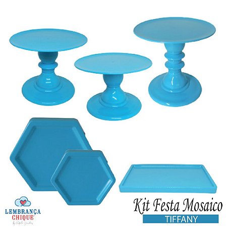 Kit Festa Mosaico Tiffany Peças Decorativas Só Boleiras