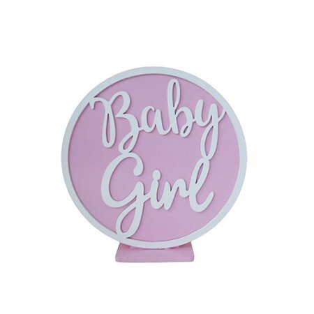 DISPLAY MDF BABY GIRL ROSA/BRANCO