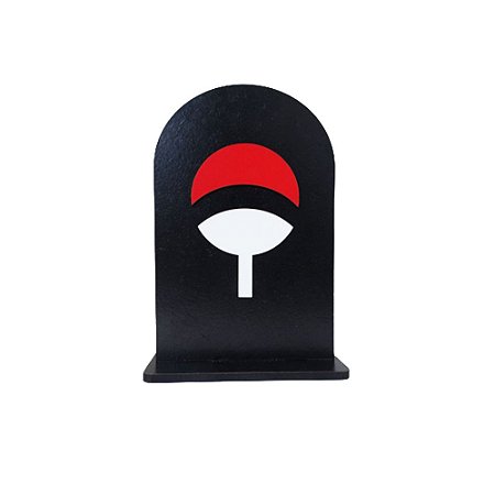 Display MDF Oval Preto Simbolo Ninja Modelo 2 Decoração