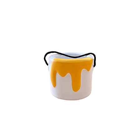 CACHEPOT BALDE DE TINTA AMARELO