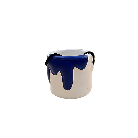 CACHEPOT BALDE DE TINTA AZUL ROYAL