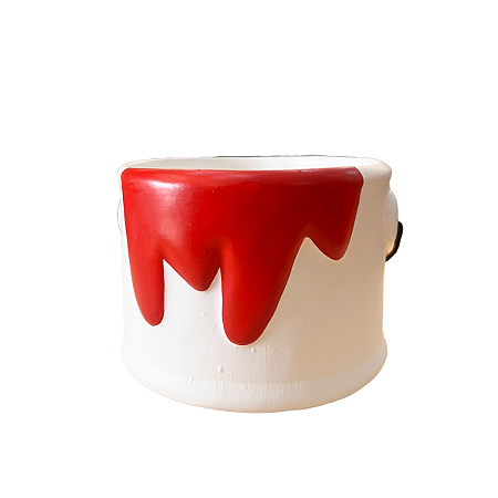VASO BALDE DE TINTA ALCA CORDA VERMELHO