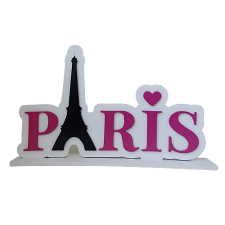 Display Mdf Placa Paris Boneca Decorativa Festa
