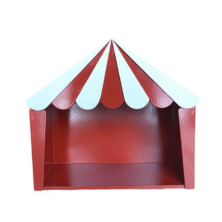 Tenda Circo Vermelho Branco Festa Decoração Circo MDF