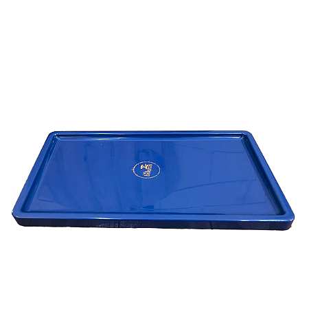 Bandeja Mosaico Retangular Festa Só Boleiras Azul Petróleo