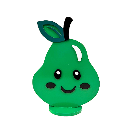 DISPLAY MDF FRUTINHAS CUTE PERA VERDE