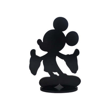 Display Silhueta Mouse Menino MDF Preto Decoração Festa