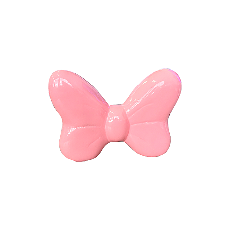 Laço De Cerâmica Pequeno Rosa Decorativo Festa Infantil