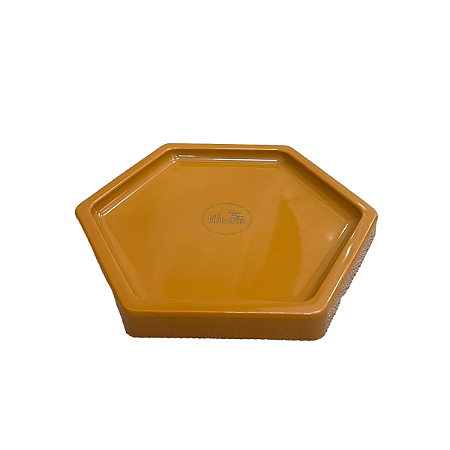 BANDEJA MOSAICO SEXTAVADA GDE 18CM MOSTARDA