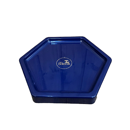 Bandeja Mosaico Sextavada Grande Azul Marinho Decorativo