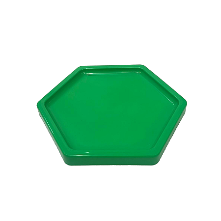 Bandeja Mosaico Sextavada Grande Verde Limão Decorativa