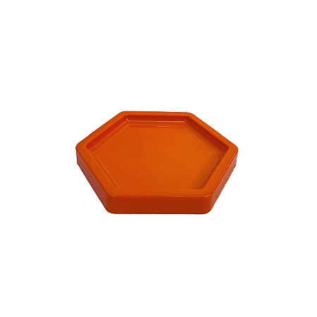 BANDEJA MOSAICO SEXTAVADA PEQ 15CM LARANJA
