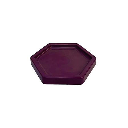 Bandeja Mosaico Sextavada Pequena Roxo Decorativo Festa