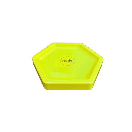 Bandeja Mosaico Sextavada Pequena Neon Amarelo Decorativa