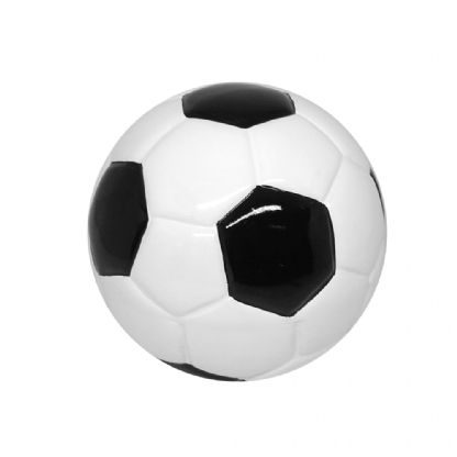 BOLA DE FUTEBOL CERAMICA PRETO E BRANCO