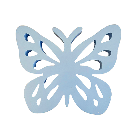 BORBOLETA FRICOTE MDF GRANDE AZUL BEBE