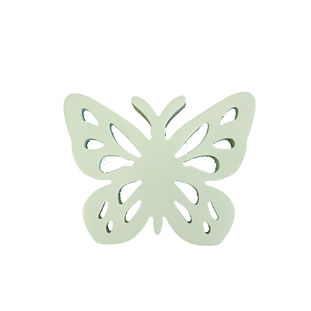 BORBOLETA FRICOTE MDF PEQUENA VERDE CANDY