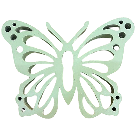 BORBOLETA FRUFRU MDF GRANDE VERDE CANDY