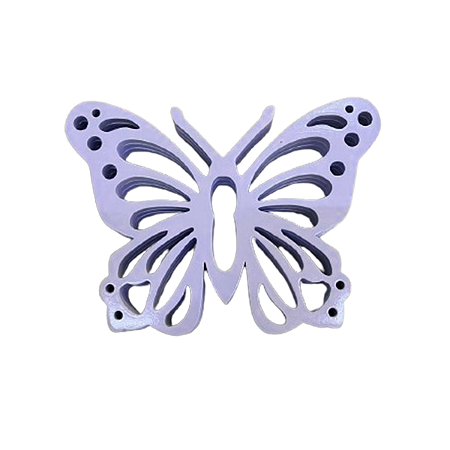 BORBOLETA FRUFRU MDF PEQUENA LILAS