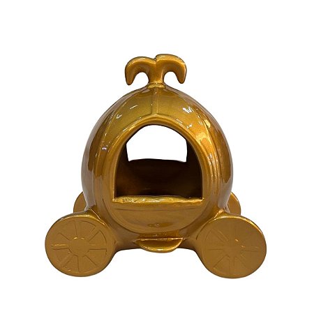 CARRUAGEM CERAMICA DOURADA