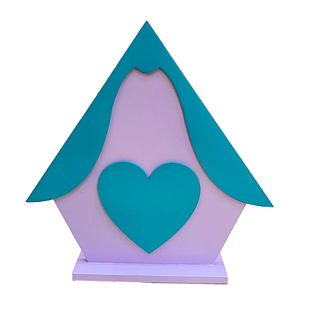 CASINHA MDF GDE LILAS COM VERDE AGUA