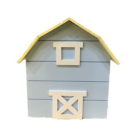 CELEIRO DE MDF AZUL BEBE TELHADO AMARELO