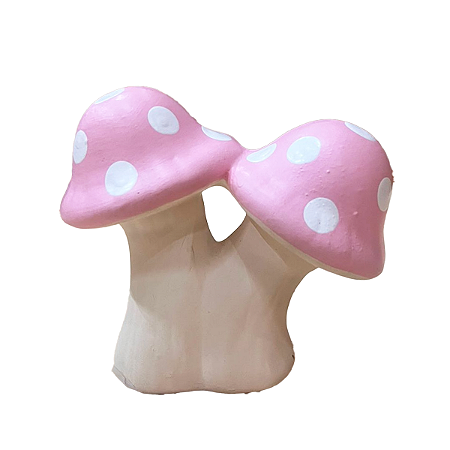 COGUMELO DUPLO FINO CERAMICA ROSA BEBE