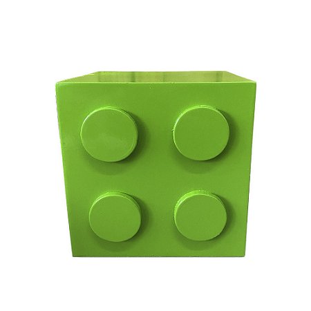 Cubo Pecinha De Montar MDF Quadrado Verde Decorar Festa