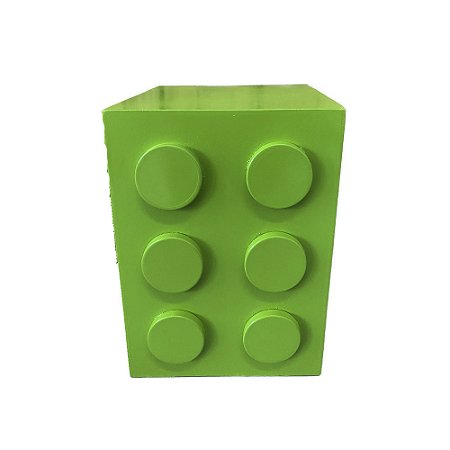 Cubo Pecinha De Montar MDF Retangular Verde Decorar Festa