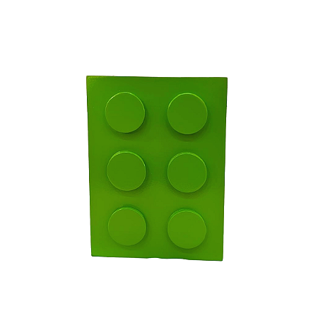 Cubo Pecinha De Montar MDF Retangular Verde Decorar Festa