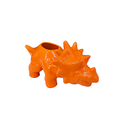 DINOSSAURO CERAMICA MOD 2 LARANJA