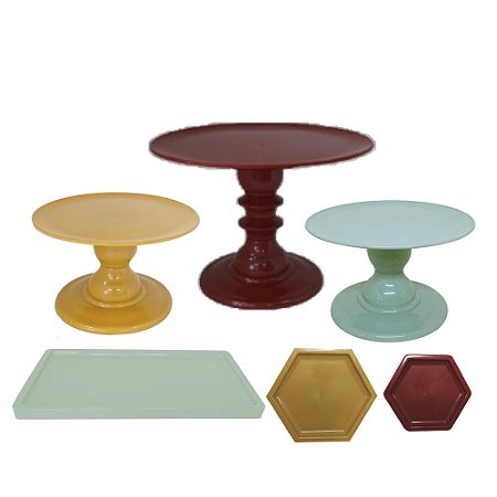 Kit Comemore 6 Só Boleiras 6 Pcs Decoração Festa Aniversário