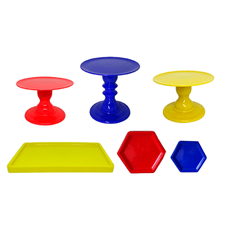 KIT COMEMORE SO BOLEIRAS AZUL ROYAL/VERMELHO/AMARELO GEMA