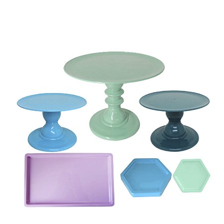 Kit Comemore 4 Só Boleiras 6 Pcs Decoração Festa Aniversário