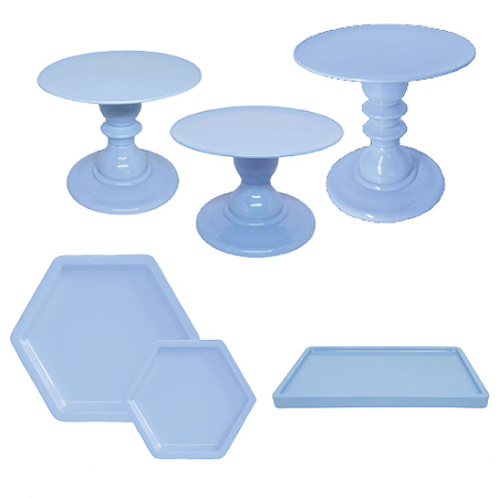 Kit Festa Mosaico Azul Candy Peças Decorativas Só Boleiras