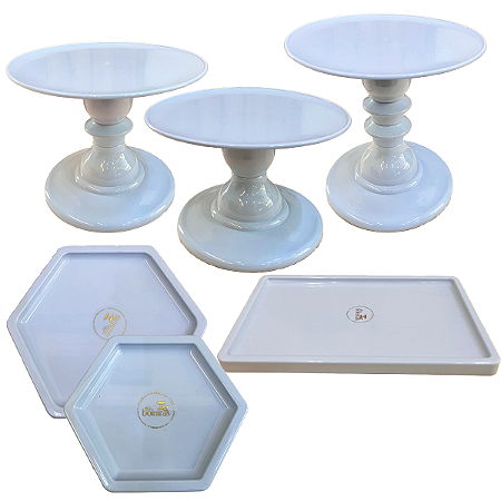 Kit Festa Mosaico Azul Candy Peças Decorativas Só Boleiras