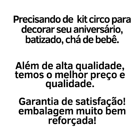 Kit Mini Circo Decoração Para Festa Vermelho MDF 3 Peças