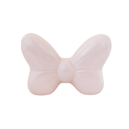 Laço Cerâmica Pequeno Rosa Bebê Decorativo Temático