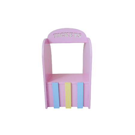 Mini Tickets Rosa Bebe/Amarelo Bebe/Azul Bebê Decor Circo MDF