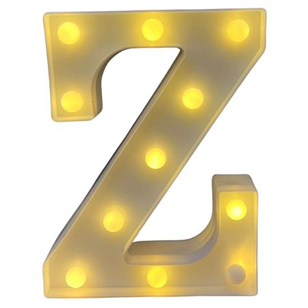 LETRA LED Z PLASTICO BRANCO 22CM