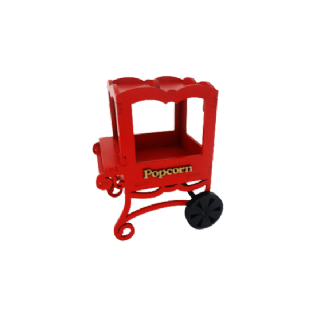 Mini Carrinho De Pipoca Vermelho Decoração Festa Circo MDF
