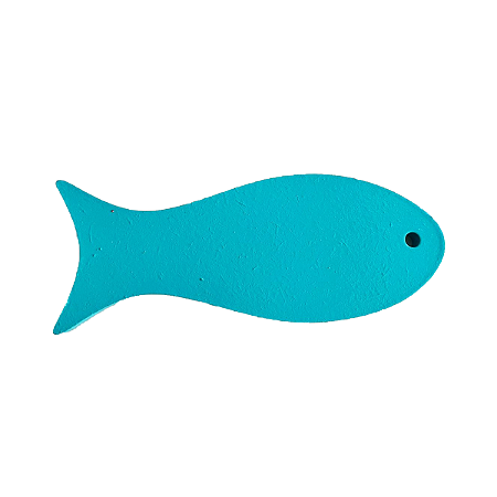 MINI PEIXE DE MDF VERDE AGUA