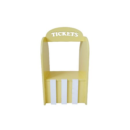 Mini Tickets Amarelo Candy Decoração Festa Circo MDF