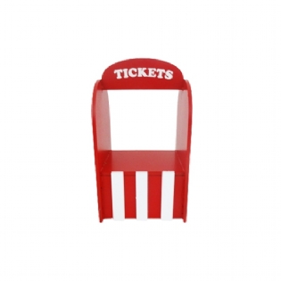 Mini Tickets Vermelho E Branco Decoração Festa Circo MDF