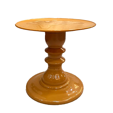 Prato Mosaico Pé Torneado Só Boleiras 19,5X22 Mostarda